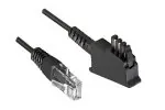 DINIC Anschlusskabel für DSL/VDSL Router, 2 polig belegt (8P2C) Pin 4 und 5, schwarz